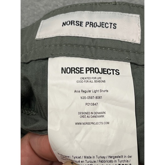 Norse Projects Other - Norse Projects Aros Regular Light Shorts Mens 30 Olive Green N35-0597-8061